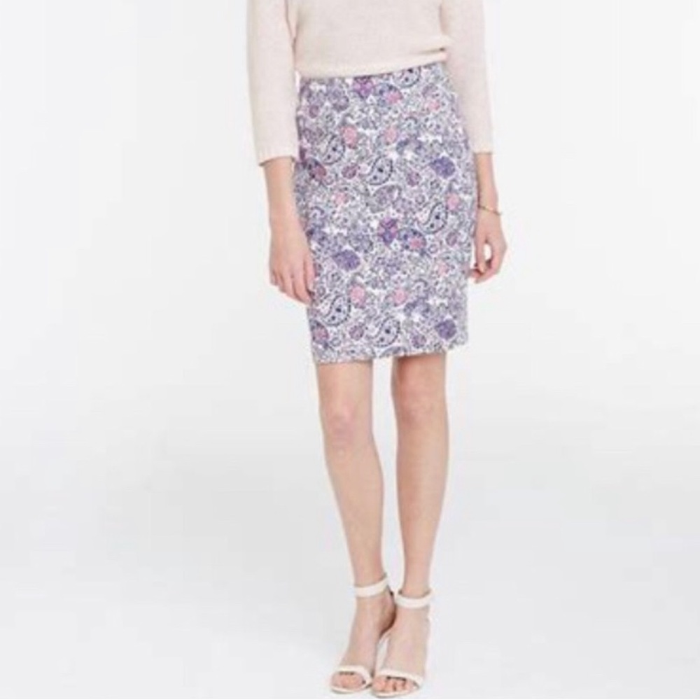 Ann Taylor Paisley Floral Pencil Skirt NWT